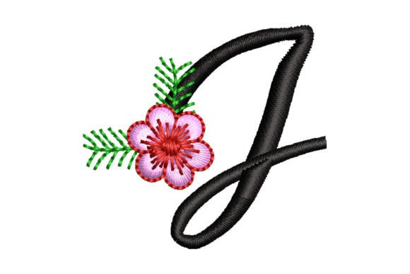 Floral Letter J: Elegant Wedding Monogram Design