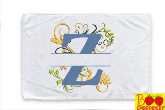 Floral Letter Z: Elegant Embroidery for Gifts